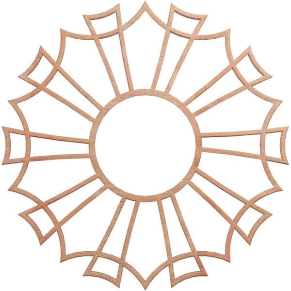 Ekena Millwork Augustus Wood Fretwork Pierced Ceiling Medallion, Cherry, 20"OD x 7"ID x 1/4"T CMWP20X20X0250AUCH - main